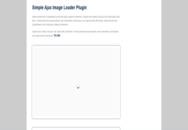 Simple - Content Ajax image Loader Plugin