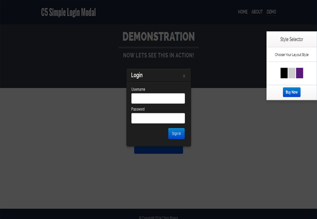 SimpleModal - Simple jquery Login Modal Plugin 