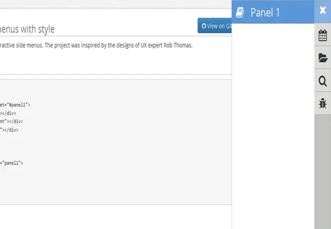 Slidemenu - Free jquery side menus with fun slide interactions