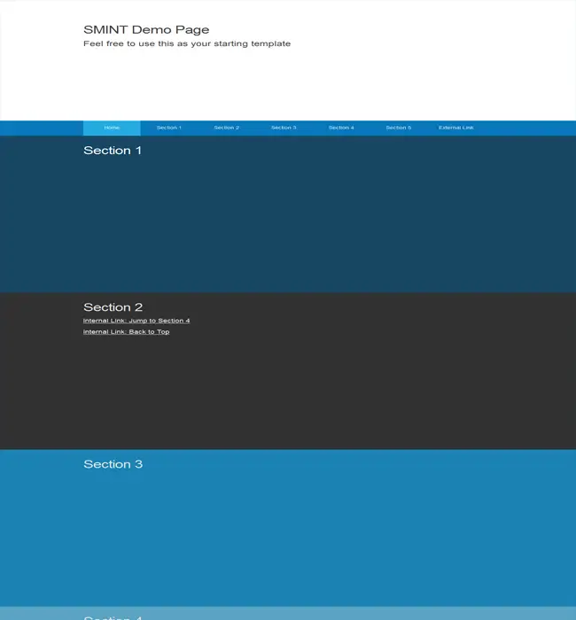 Smint - Sticky Menu scrolling animated jquery free plugin