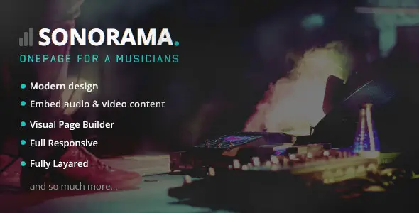 Sonorama - Responsive Music Band & Musician WordPress Theme
