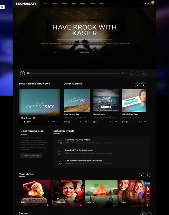 SoundBlast - WordPress Responsive Music Band Theme