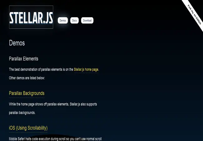 Stellar.js - Jquery Scrolling Animation Free Plugin