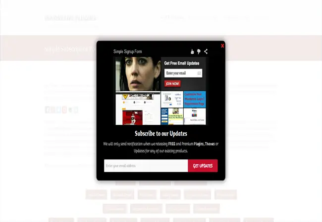 Subscription Popup - Simple jQuery Email Signup Popup Form Plugin