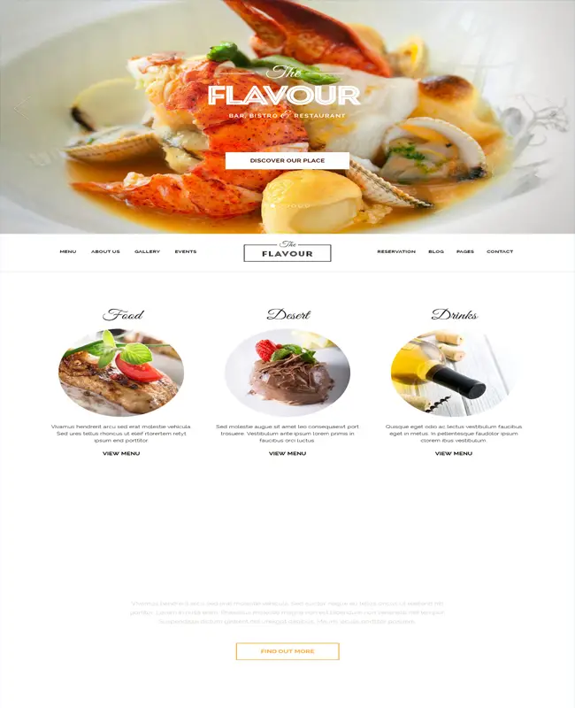 The Flavour - WordPress Delicious Restaurant Theme