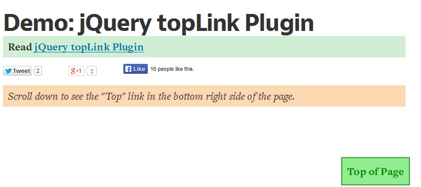 Jquery TopLink Plugin
