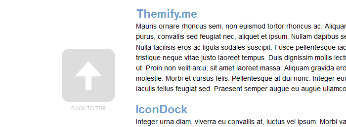 jQuery Animated Scroll to Top