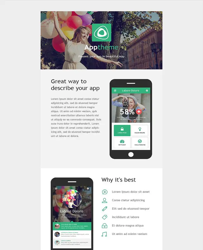 Apptheme - Web Development Responsive Newsletter Template