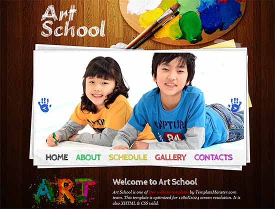 Art School-Free Website Template