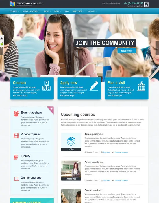 Arts College HTMl Website Template