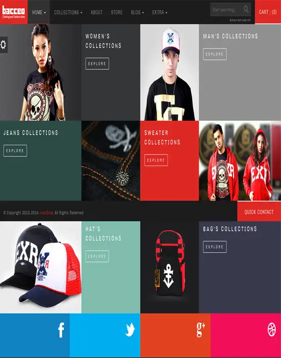 Bacceo metro style eCommerce Website template