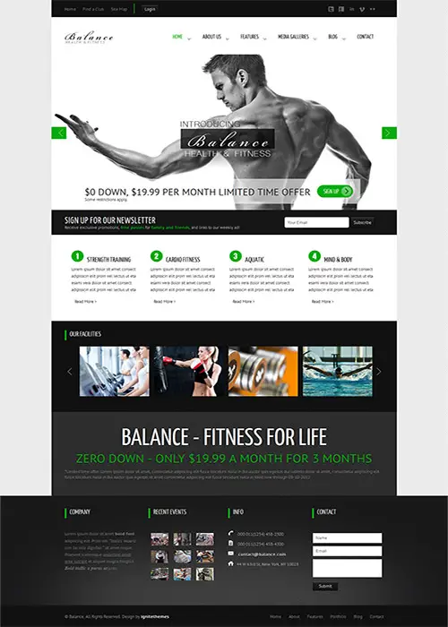 Balance - Gym Fitness health HTML Theme 