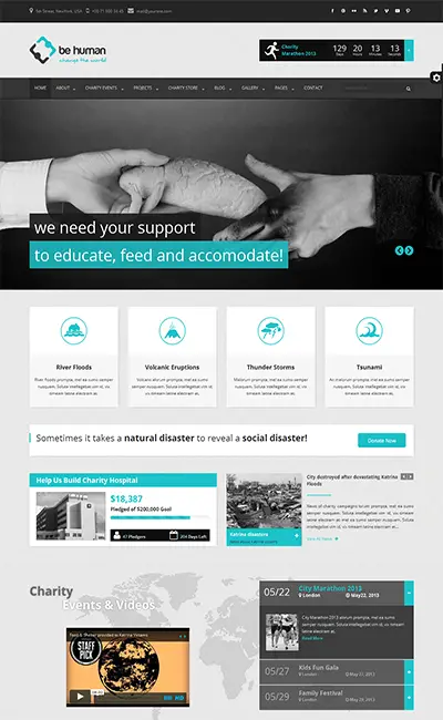 Be Human - Charity Crowdfunding & Store Theme 
