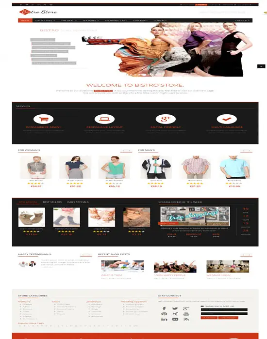 Bistro Store - Responsive eCommerce Website Template