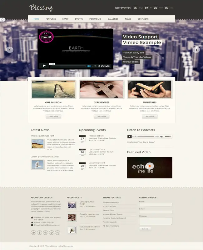 Blessing - Universal Design Responsive HTML5/CSS3 Template