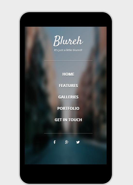 Blureh - Simple Elegant Tablet & mobile html5 template