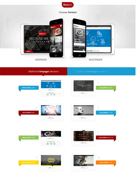 Boston - Corporate Parallax HTML Template