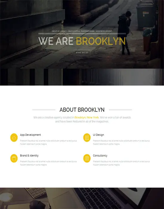 Brooklyn - Creative Portfolio Page HTML Template