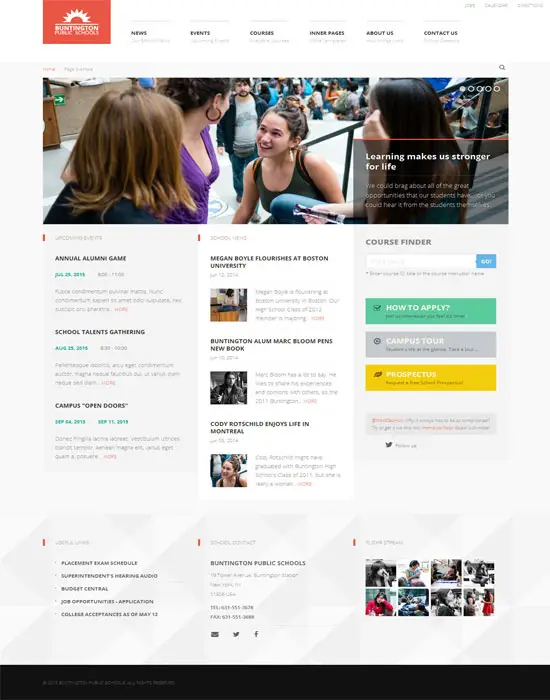 Buntington - Education Responsive HTML Template