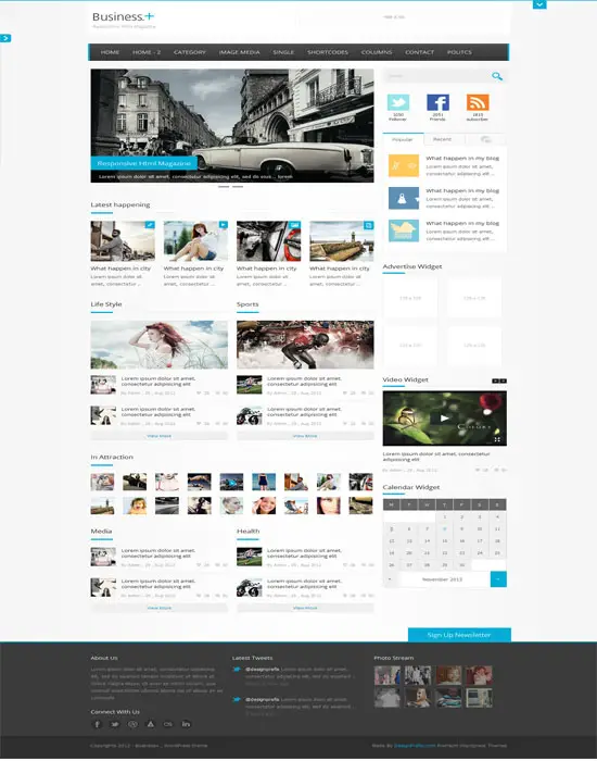 Enterprise - Responsive Magazine, News, Blog Website Template