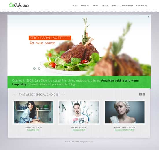 Cafe Slide - Responsive Restaurant HTML5 Template