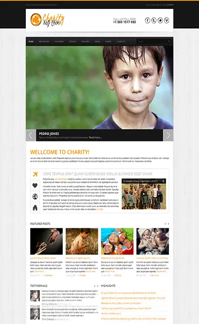 Charity HTML5/CSS3 Website Template