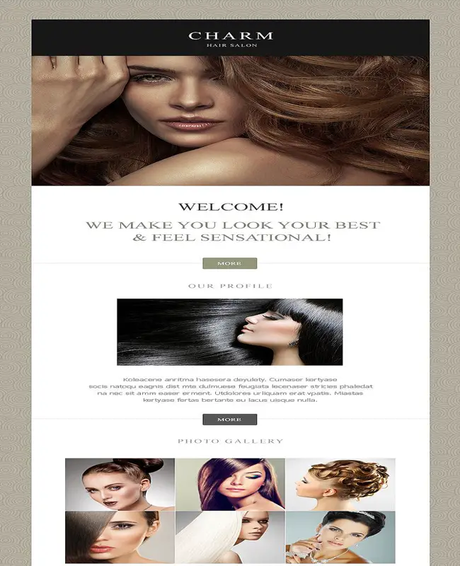 Charm - Hair Salon Responsive Newsletter Template