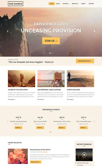 Church Website Template Responsive - Our Church 
