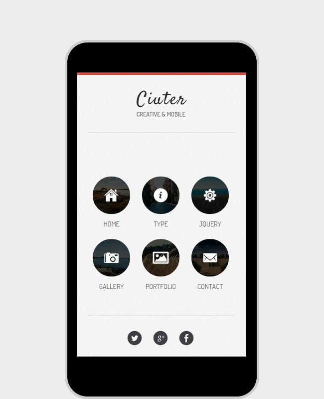 Ciuter - Responsive Mobile & Tablet Website Template