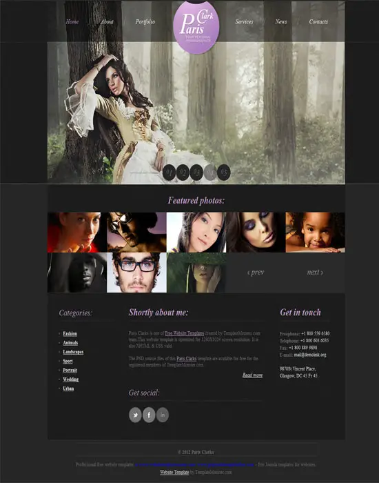 Clark Pares-Free Template - Photography