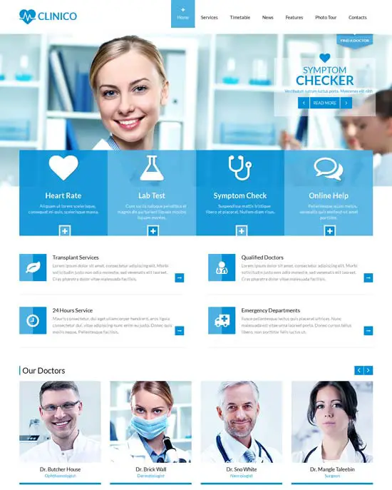 Clinico - Responsive Medical and Health Website Template