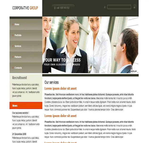 Corporate Group - Flash Animation Corporate Business Website Template