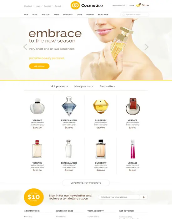 Cosmetico - Modern Beauty Shop Template