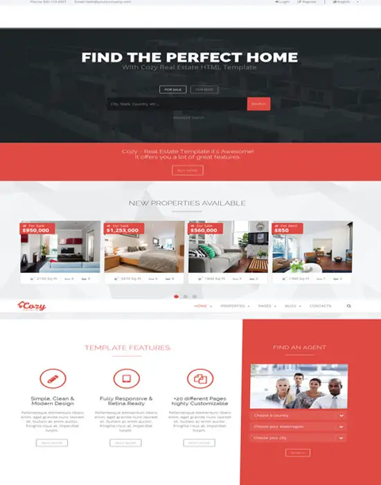Cozy - Responsive Real Estate HTML Template
