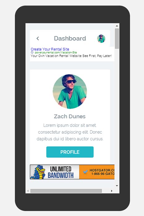 Cyan - Free Personal Use Mobile Website Template