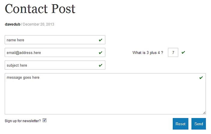 DD Contact Form