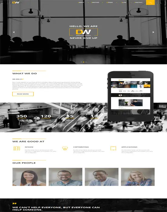 DW - Creative One Page Muse Template