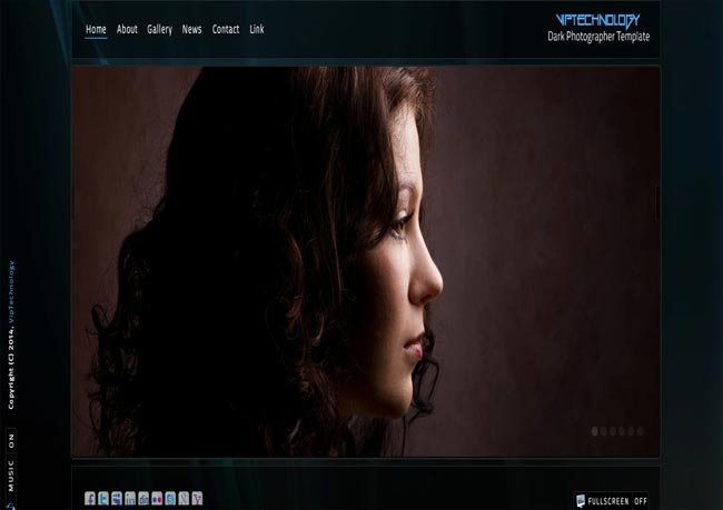 Dark Photographer - Resizable Animation Flash site Template