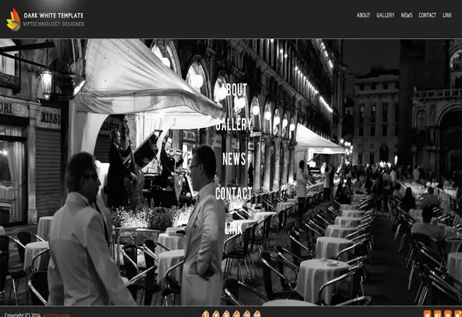 Dark White - Clean and Smooth Flash site Template