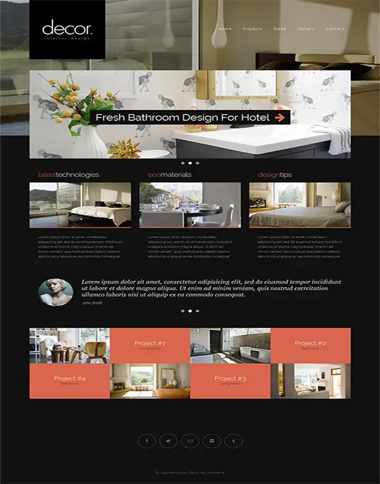 Decor - Responsive Interior Design website Templates