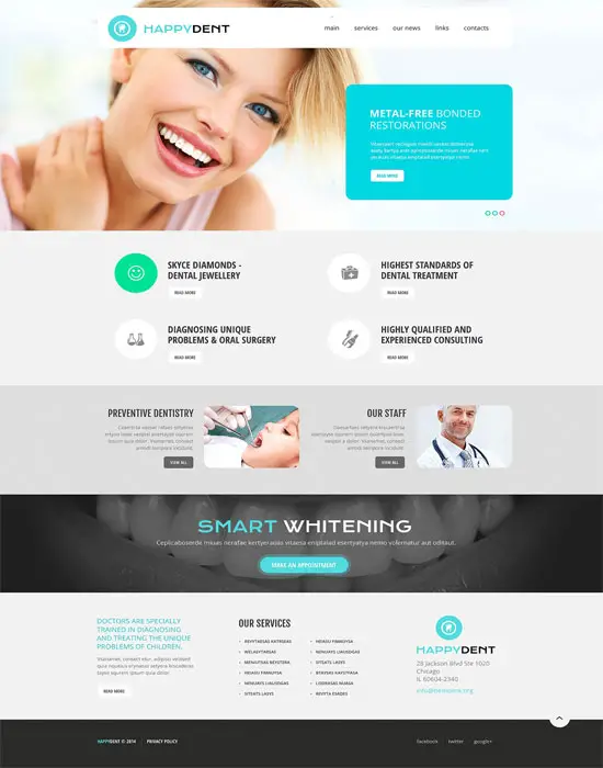 Dentistry Responsive HTML Website Template
