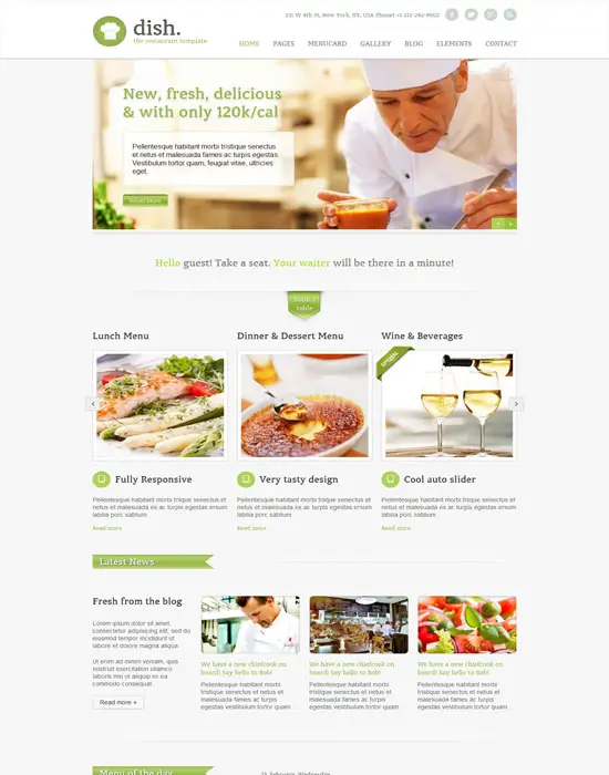 Dish Multipurpose Restaurant Website Template
