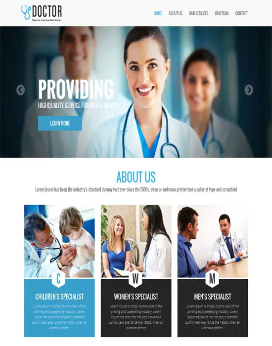 Doctor a Singlepage Medical Category Flat Bootstrap Responsive web template