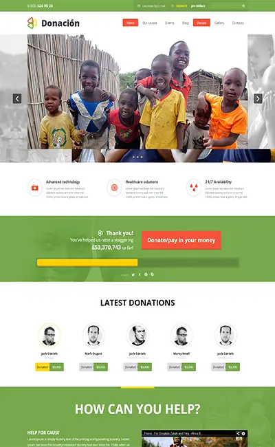 Donation Responsive HTML Template