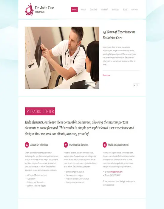 Dr. Doe – Responsive Retina-Ready HTML5 One-Page Template