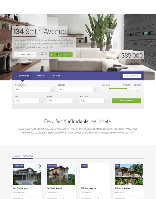 Easy Living - Real Estate HTML Website Template