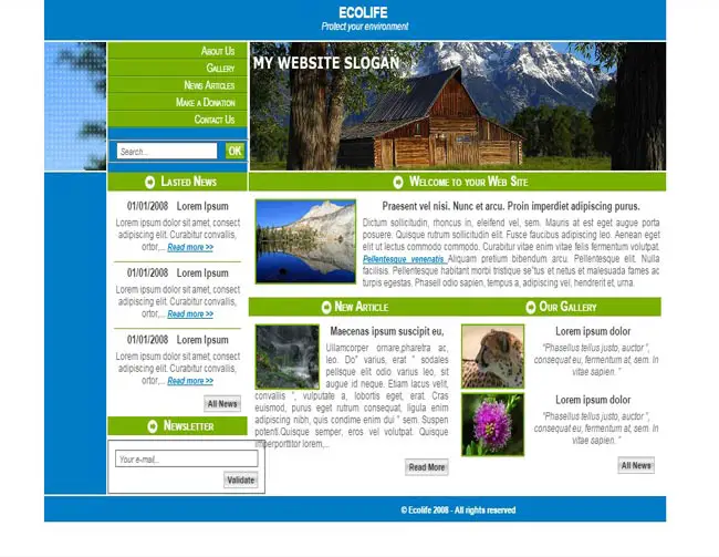 Ecolife - Environment Protect Flash Animation Website Template