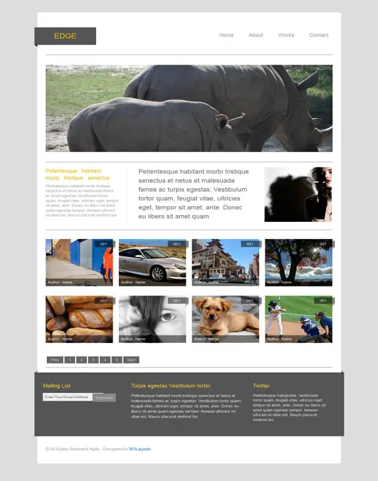 Edge –Free blogging website and mobile Template