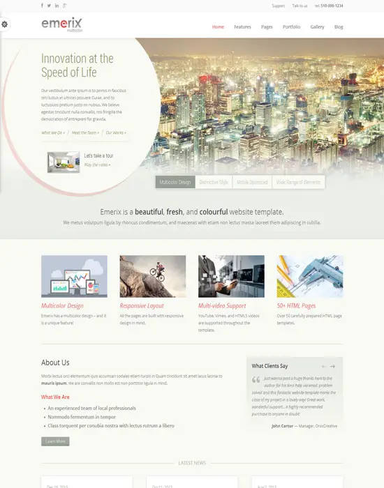Emerix - Responsive HTML5 Website Template