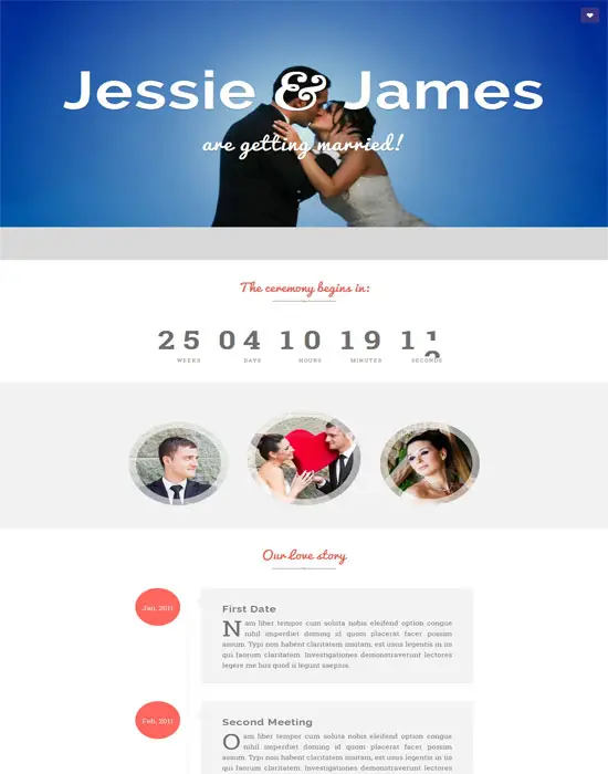 Ever After - Responsive Wedding Invite web Template